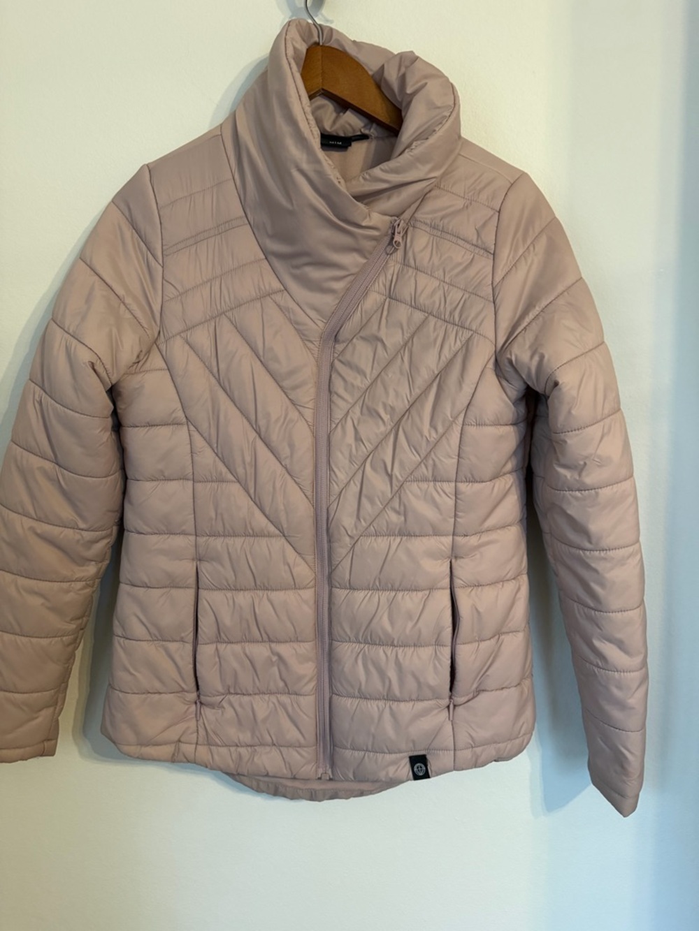 Mondetta Blush Quilted Asymmetrical Puffer Jacket